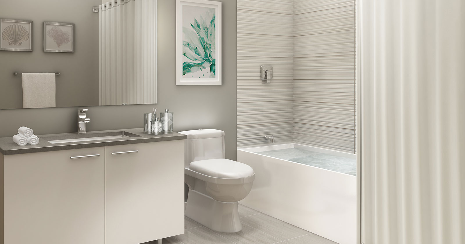 Unit B3 Master Bathroom